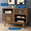 thumbnail image 6 of Modway Render Modern Style Particleboard Wood Display Stand in Walnut, 6 of 7