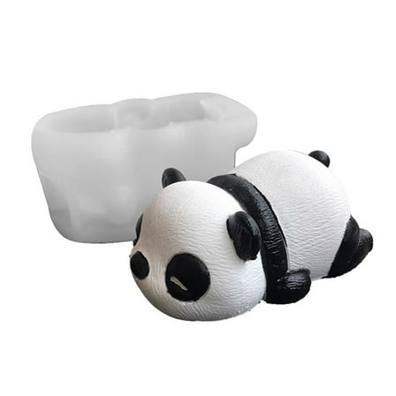 Cute Silicone Candy Mold Dozing Panda Shape Chocolate Moulds Fondant Molds Baking Supplies Perfect for Chocolate Dessert