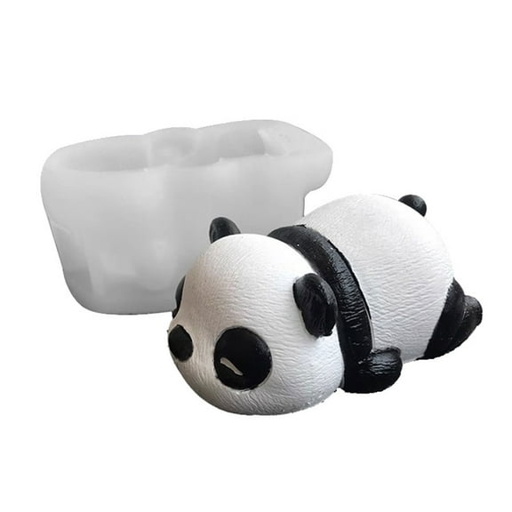 Cute Silicone Candy Mold Dozing Panda Shape Chocolate Moulds Fondant Molds Baking Supplies Perfect for Chocolate Dessert