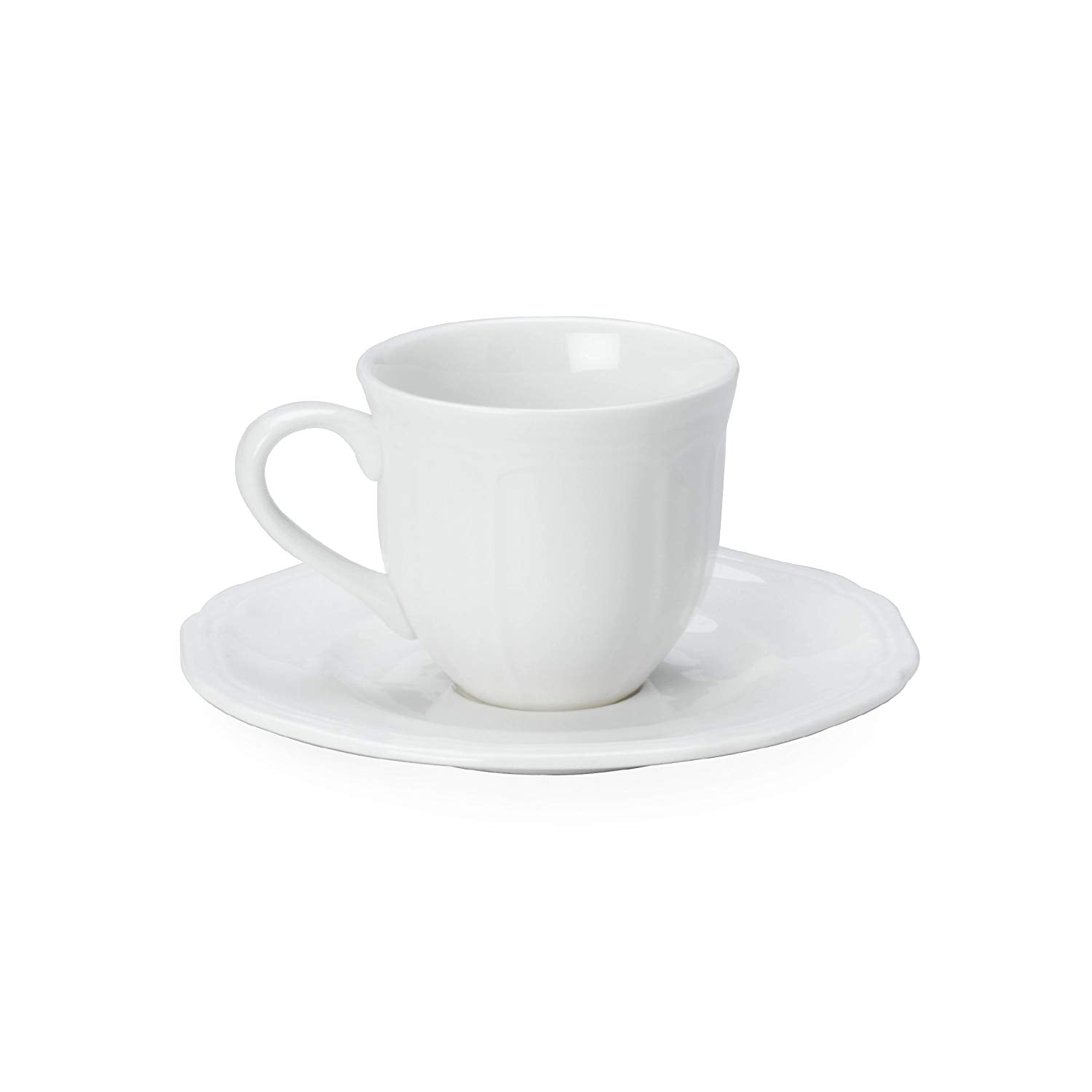 Mikasa Antique White Espresso Cup and Saucer Set