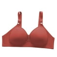 thumbnail image 2 of Women's Bras Wireless Under $5 Solid Color Back Buckle Thin Style Ventilate Bra Without Steel Rim, 2 of 6