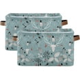 thumbnail image 2 of GZHJMY Portraits Of Deer Storage Bins Collapsible with Handle, 2PCS Rectangle Waterproof Baskets for Storage Cube Closet Organizer for Toy Nursery Book Office Shelf Bathroom, 2 of 7