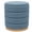 LIGHT BLUE, variant on Aria Home Tessa Linen Cylinder Storage Ottoman Polyester Modern Style Home Décor, Light Blue