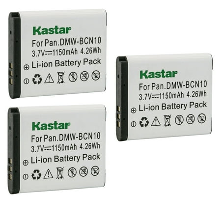 Kastar 3-Pack DMW-BCN10 Battery Replacement for Panasonic DMW-BCN10 DMW-BCN10E  DMW-BCN10GK DMW-BCN10PP Battery  Panasonic DMC-LF1  Panasonic DMC-LF1K  Panasonic DMC-LF1W Digital Camera