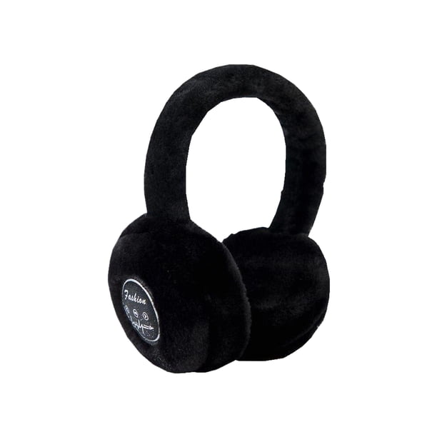 Protectores auditivos de felpa Bearachild con control de botón para auriculares inalámbricos Electrónica negro