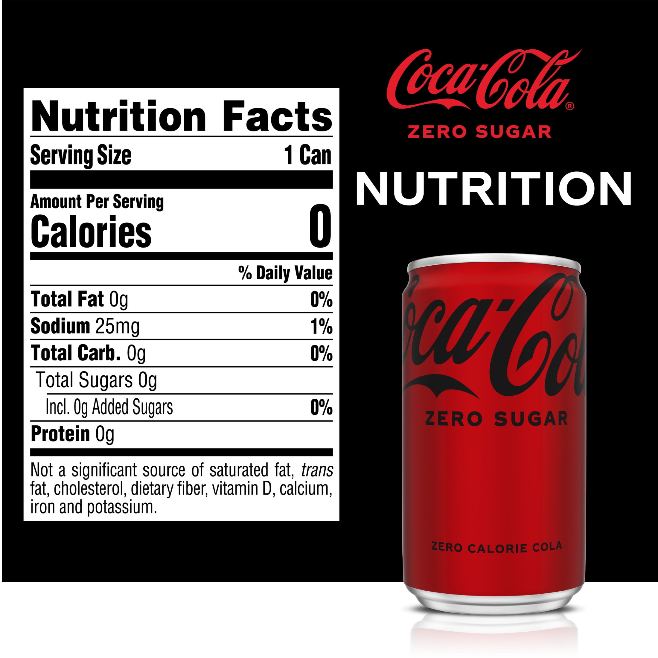 Coca-Cola Zero Sugar Soda Mini Cans 10 pk / 7.5 fl oz - Pack of 2