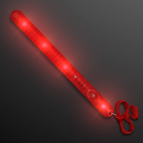 Flashing LED Red Patrol Wands on Lanyard Necklace