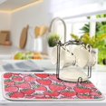 thumbnail image 5 of Yayeee Dish Drying Mat for Kitchen Counter 18"x24" Microfiber Absorbent Pad, Sweet Strawberry, 5 of 7