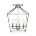 thumbnail image 4 of Home Decorator Weyburn 16.5" Brushed Nickel Lantern Farmhouse Ceiling Light, 4 of 7