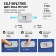 thumbnail image 2 of Self Inflating Sleeping Pad with Pump, 3.15" Camping Mattress Pad with Pillow, 4 Season Sleeping Pad for Car Camping Blue, 2 of 6