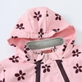 thumbnail image 5 of IROINNID Rain Jacket for Toddler Double Zipper Printed Zip Up Jackets Windbreaker Boys' And Girls' Casual Coat,Pink, 5 of 9