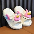thumbnail image 5 of HCNTES Children's Dailywear Slides Soft Non-Slip Slippers Sandals for Kids Boys Girls Indoor Outdoor Spring Summer Beach Pool(Z01-White,2), 5 of 7