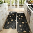 thumbnail image 4 of Kitchen Rugs Sets Of 2,Black Gold Sun Moon Cloud Pattern Anti Fatigue Kitchen Mat Rugs Non Slip Washable,Decorative Kitchen Floor Mats for Kitchen,Sink,Laundry,17"x47"+17"x47", 4 of 5