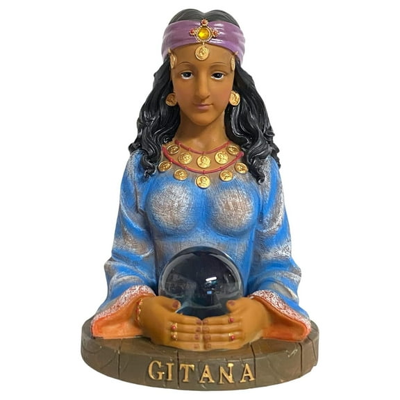 10" Inch Gypsy Psychic Teller Statue Imagen Gitana Estatua