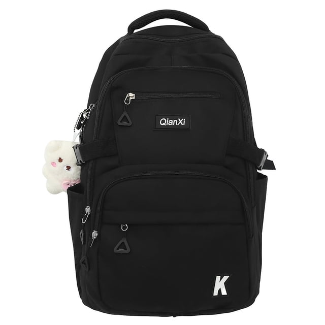 Backpack Durable Nylon Students Backpack Daily Leisure (Shoulder Bag Red)