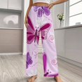 thumbnail image 2 of ANYWAY.GO Women’s Ultra-Soft Comfy Pajama Lounge Pants Pattern Flying Butterflies Shades Drawstring Loose Casual Pajama Pants S, 2 of 7
