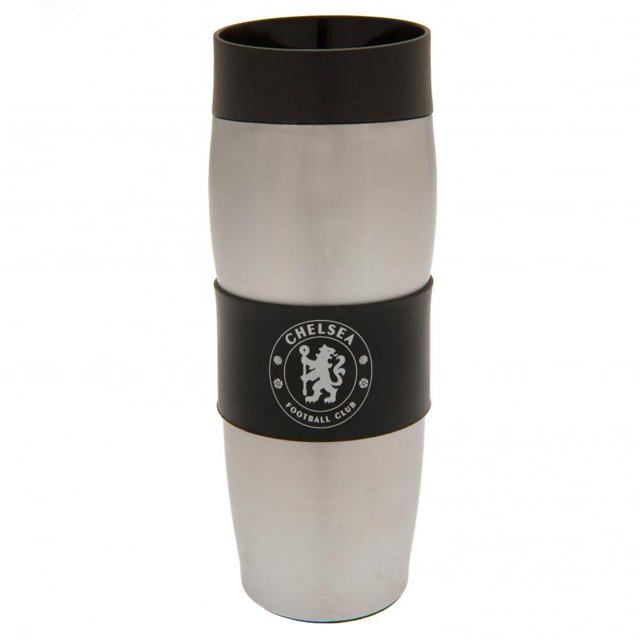 Chelsea FC - Termo/Taza de Viaje (Negro, Blanco)