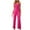 Hot Pink Jumpsuits, variant on LMOIPLI Women's Sleeveless Summer Smocked Jumpsuits Long Romper Wide Leg Jumpsuits Casual High Waist for Women Hot Pink,S