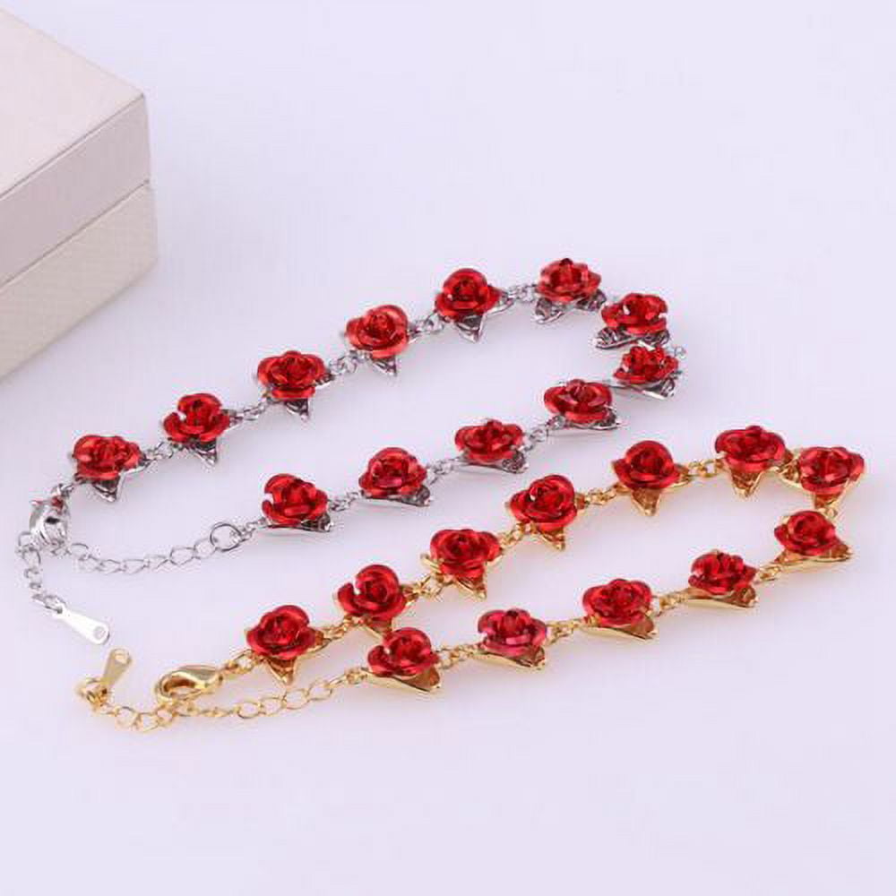 Golden red black rose charms mix – Wingcharms