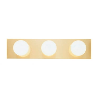 Westinghouse Polished Brass Gold 3 lights Incandescent Bathroom Bar Fixture Wall Mount