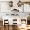 thumbnail image 6 of Maven Lane Adrien Backless Saddle Kitchen Stool, Walnut Finish, Set of 4, 6 of 6