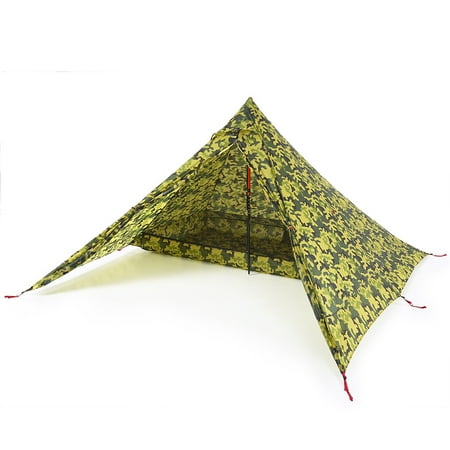- Ultralight 2 Person Tent Portable Backpacking Tent Double-Side Silicone Coating Water-resistant Outdoor Camping Tent Tarp Sun Shelter Awning
