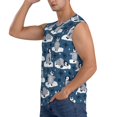 thumbnail image 3 of Bingfone Snow Penguin Pattern Men's Tank Tops Workout Sleeveless Tee Shirts Running Beach Tanks for Men-Medium, 3 of 7