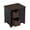Black, variant on Farmhouse Nightstand,End Table Side Table with 2 Woven Grass Drawers Bedside Table for Bedroom,Closet,Dorm,Black