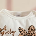 thumbnail image 5 of Bellafa Newborn Baby Girl's 3pc Animal Prints Long Sleeve Romper and Pant Sets Cute Infant Easter Outfits with Bowknot Headband, 5 of 10