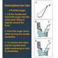 thumbnail image 3 of HimaPro Professional Toilet Auger / Closet Auger, 3 Feet Pipe Snake for Unclogging Toilets, 3 of 7