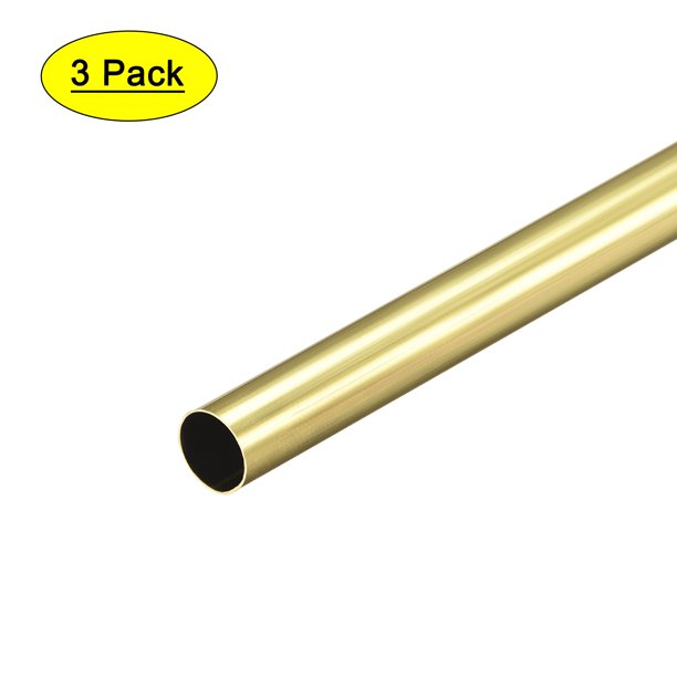 Tubo redondo de latón Uxcell, tubería sin costura recta 7.5 x 0.2 x 300mm