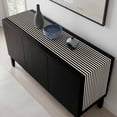 thumbnail image 5 of Black Striped Table Runner 48 Inches Long, Modern Simple Farmhouse Beige Vintage Kitchen Coffee Dining Table Decoration for Home Party Birthday Wedding Home Decor 13x48 Inches, 5 of 8