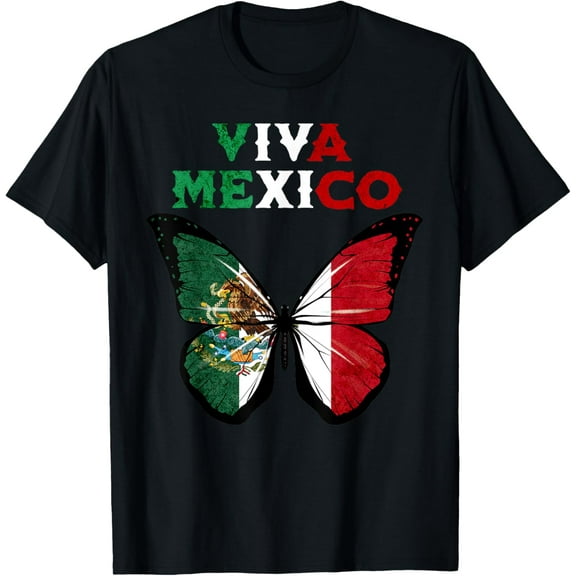 Mexican Independence Day Butterfly Mexico Women Girls Kids T-Shirt