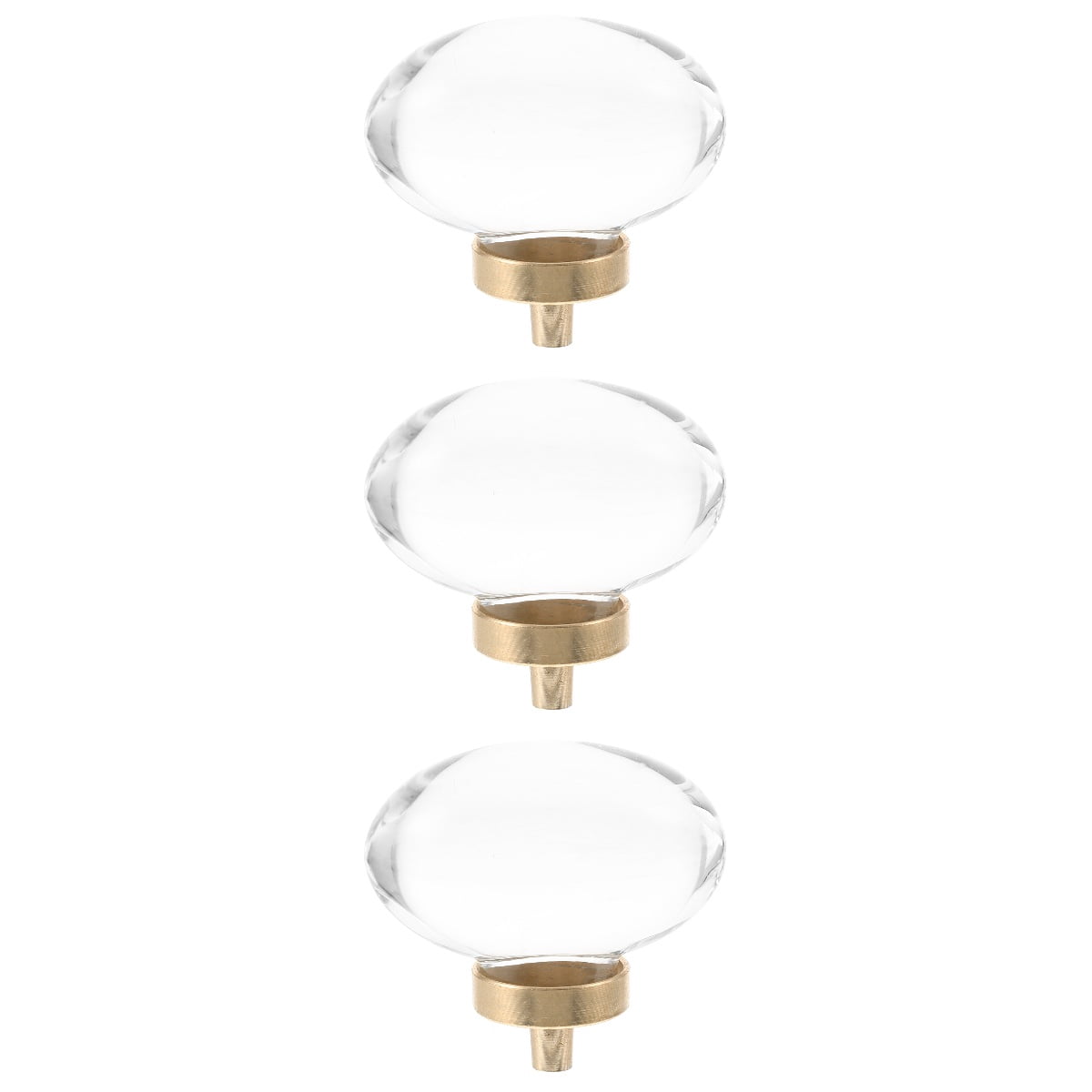 WORGEOUS 3-Piece Crystal Cabinet Knobs Set, Decorative Drawer Pulls, Elegant Door Handles for Vanity and Furniture Hardware