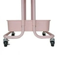 thumbnail image 4 of Alexent 3-Tier Modern Plastic Storage Trolley Rolling Utility Carts in Pink, 4 of 10