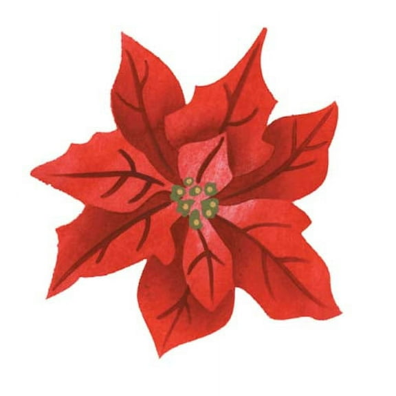 Large Poinsettia Flower Wall Stencil SKU #2986B by Designer Stencils