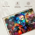 thumbnail image 6 of Elephant Stock Brick Buddha Wall Art - Horizontal Canvas Wall Art - Living Room Wall Decor - People Canvas - Turquoise And Blue Decor - 51" x 34", 6 of 8
