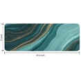 thumbnail image 7 of Teal Gold Marble Wave Pattern Kitchen Rug Mat,Kitchen Runner Rugs Non Skid Washable,Decorative Kitchen Floor Mats for Kitchen,Sink,Laundry,17"x47.2", 7 of 7