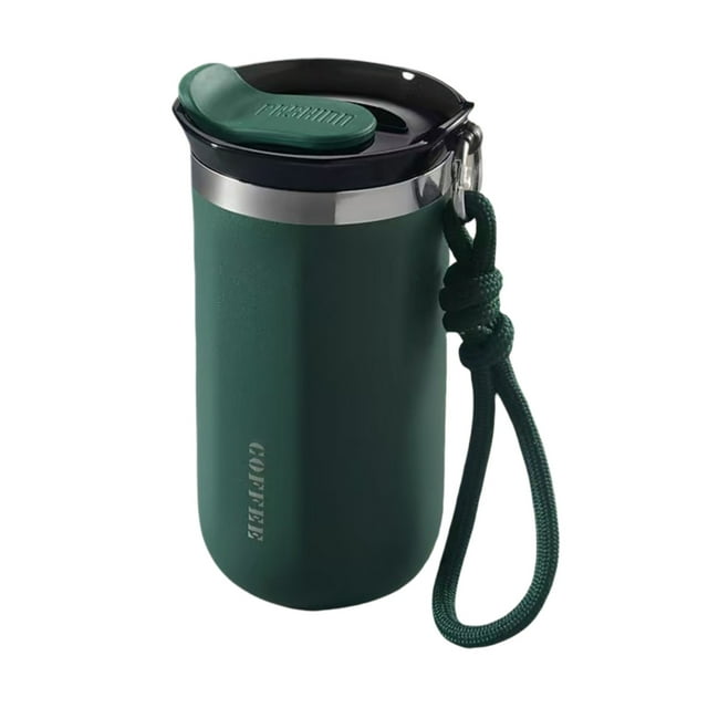 Injueey Termo de acero inoxidable 304: botella de agua de acero inoxidable de doble capa, fácil de limpiar y con aislamiento al vacío. Teteras verde 350 ml