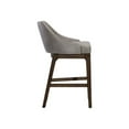 thumbnail image 2 of Sunpan Kace 26" Mid-Century Faux Leather Counter Stool in Gray/Dark Brown, 2 of 3
