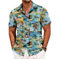 thumbnail image 2 of Ankishi Hawaiian Shirt for Men Button up Funny Vacation Shirts Short Sleeve Fashion Holiday Tops for Vacation Party, 2 of 8