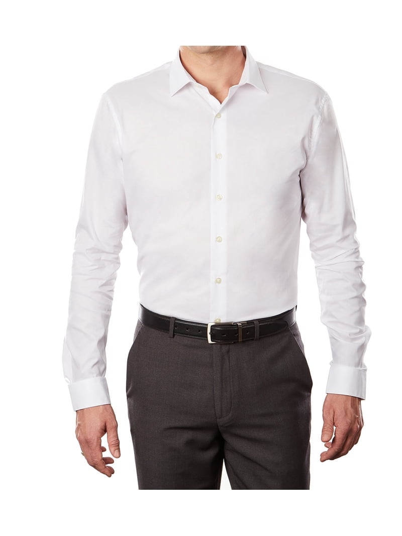 Kenneth Cole Unlisted Men's Slim-Fit Solid Dress Shirt - White