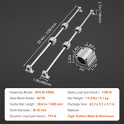 BENTISM 2PCS SFC16 1000mm Linear Guide 4 PCS SC16 Bearing Block 4 PCS Rail Support