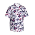 thumbnail image 2 of Hawaiian Shirt For Men, Music Skull Record Mike Mens Button Down Short Sleeve Shirt, Summer Beach Shirts For Men, 2 of 2