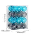 thumbnail image 3 of Hvmvliv Christmas Ornaments 24Pc 2.34inch Clear Painted Christmas Balls Hangings Transparent Shatterproof Xmas Tree Pendent Decorations Boxed Christmas Decoration Blue, 3 of 6