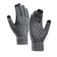 thumbnail image 1 of Naiovety 1 par de guantes cálidos de invierno para pantalla táctil, para exteriores, senderismo, ciclismo, camping, guantes de punto de algodón, Deportes de nieve gris NO1 Naiovety OD000116-04B, 1 of 6