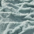 thumbnail image 4 of Zuri Soft Plush Luxury Oversized Faux Fur Throw Animal Stripes Design, Faux Mink On The Reverse, Modern All Seasons Blanket for Bed, Sofa Couch, Office, Aqua, 60x70, 4 of 7