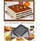 thumbnail image 2 of Yuarrent Moldes rectangulares para hornear, bandeja para horno de acero inoxidable para galletas, revestimiento antiadherente, grande para Cocina y Comedor Negro 33*23cm Yuarrent HA6478-01, 2 of 6