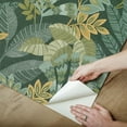 thumbnail image 4 of InHome Yara Green Peel and Stick Wallpaper, 4 of 4