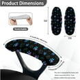 thumbnail image 6 of SCRAWLGOD Paws Black Breathable Computer Chair Slipcover with Arm Rest Slipcovers Non-Slip Rotating Chair Protector Stretchy Desk Chair Seat Cover, 4 Pieces, 6 of 7